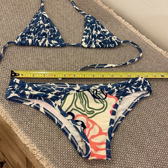 MAYA SWIMWEAR Aruba Blue and White Print Bikini Set - Picture 8 of 8